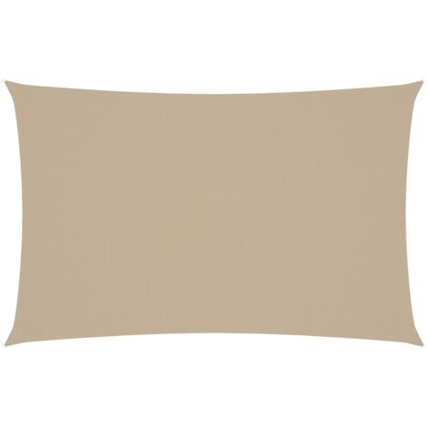 Voile d'ombrage - Toile solaire - Voile de parasol Tissu Oxford rectangulaire 4x7 m Beige Chic-172740