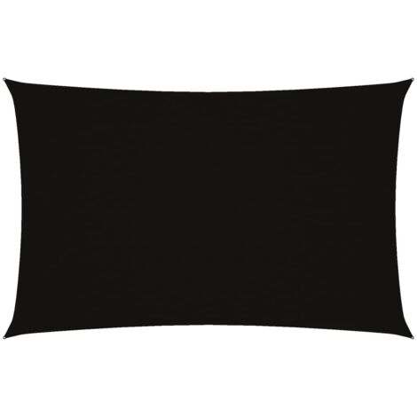 Voile d'ombrage - Toile solaire - Voile de parasol Tissu Oxford rectangulaire 4x7 m Noir Chic-953221