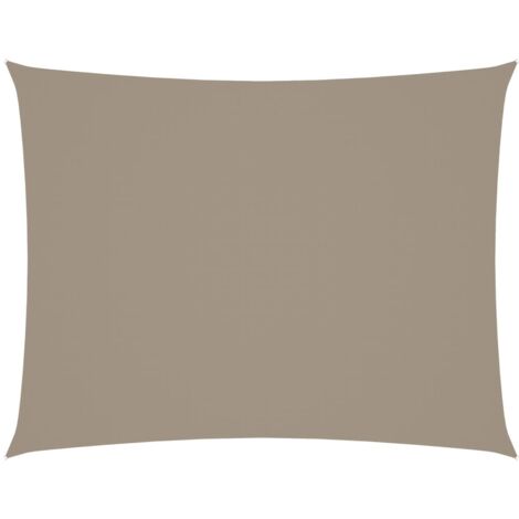 Voile d'ombrage - Toile solaire - Voile de parasol Tissu Oxford rectangulaire 6x8 m Taupe Chic-606347