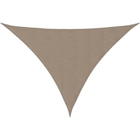 Voile d'ombrage - Toile solaire - Voile de parasol Tissu Oxford triangulaire 3,5x3,5x4,9 m Taupe Chic-449726