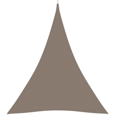 Voile d'ombrage - Toile solaire - Voile de parasol Tissu Oxford triangulaire 4x5x5 m Taupe Chic-625512