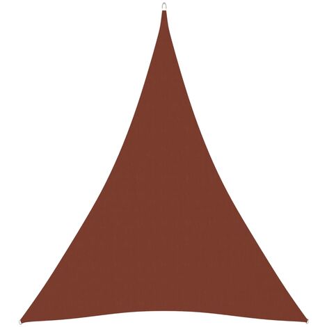 Voile d'ombrage - Toile solaire - Voile de parasol Tissu Oxford triangulaire 4x5x5 m Terre cuite Chic-486617