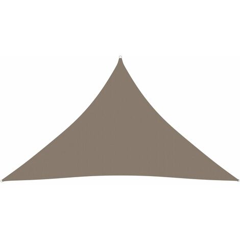 Voile d'ombrage - Toile solaire - Voile de parasol Tissu Oxford triangulaire 5x5x6 m Taupe Chic-991848
