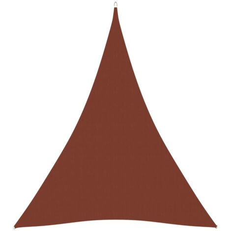 Voile d'ombrage - Toile solaire - Voile de parasol Tissu Oxford triangulaire 5x6x6 m Terre cuite Chic-660673