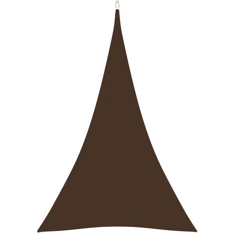 Voile d'ombrage - Toile solaire - Voile de parasol Tissu Oxford triangulaire 5x7x7 m Marron Chic-237359