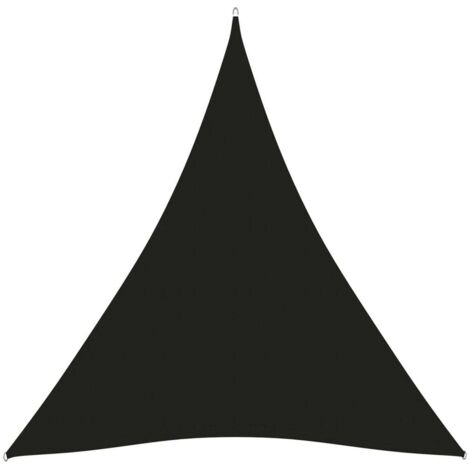 Voile d'ombrage - Toile solaire - Voile de parasol Tissu Oxford triangulaire 5x7x7 m Noir Chic-129229