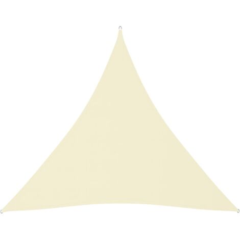 Voile d'ombrage - Toile solaire - Voile de parasol Tissu Oxford triangulaire 6x6x6 m Crème Chic-953300