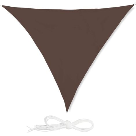 Voile d'ombrage triangle 3 x 3 x 3 m brun - Marron