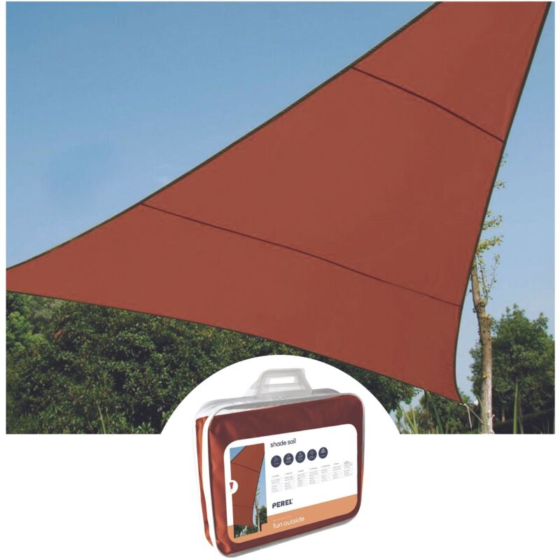 VOILE SOLAIRE - TRIANGLE - 3.6 x 3.6 x 3.6 m - COULEUR : TERRACOTTA