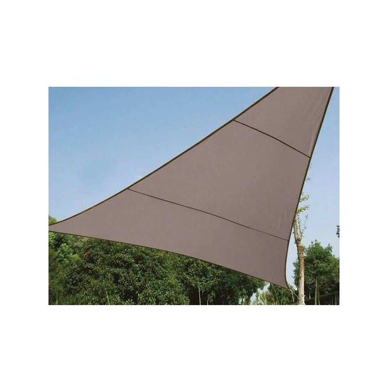Perel - voile solaire - triangle - 5 x 5 x 5 m - couleur: gris taupe GSS3500TA RI8388