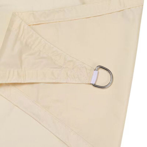 Voile d'ombrage triangulaire 210D, protection UV et résistante à l'eau, toile d'extérieur couleur crème, 3×3×3 m
