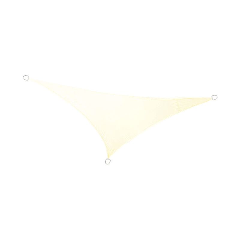 Voile d'ombrage triangulaire 2,5 * 2,5 * 2,5 m imperméable à l'eau pour terrasse de jardin extérieur, blanc crème