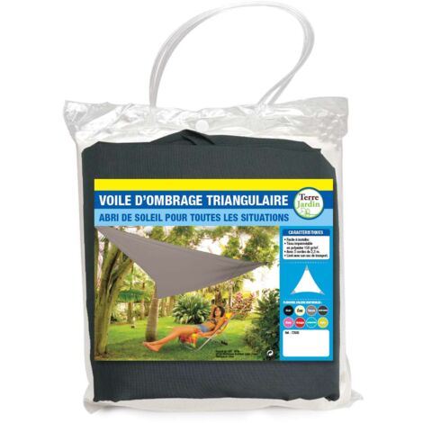 Voile d'ombrage triangulaire - 3.6 mètres - Anthracite