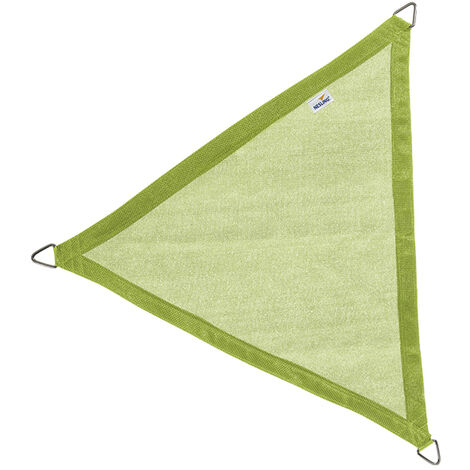 Voile d'ombrage triangulaire 360 x 360 x 360 cm coloris vert lime Nesling