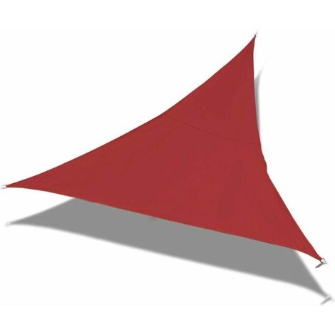 Voile d'ombrage Triangulaire 3.6X3.6X3.6m,Toile d'ombrage Anti UV en Polyester Imperméable pour Jardin&Terrasse,Terre Cuite