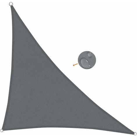 Voile d'ombrage Triangulaire 3x3x4.3m Imperméable Toile Ombrage UV Protection pour Patio Jardin, Terrasse,Extérieur, Balcon,Gris Anthracite