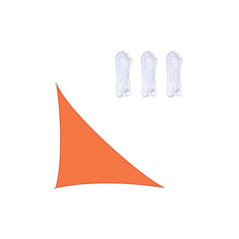 Lablanc - Voile d'ombrage Triangulaire 3x4x5 m Imperméable Anti 93% uv résistant à l'eau Protection Contre Le Vent Polyester avec Protection uv pour