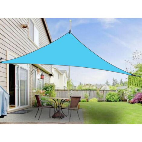 Voile d'ombrage Triangulaire 4x4x4M, Protection UV 96%,  Respirant, Auvent Paysager de Protection Solaire Pliable pour Jardin, Balcon, Terrasse, Activités de Plein Air