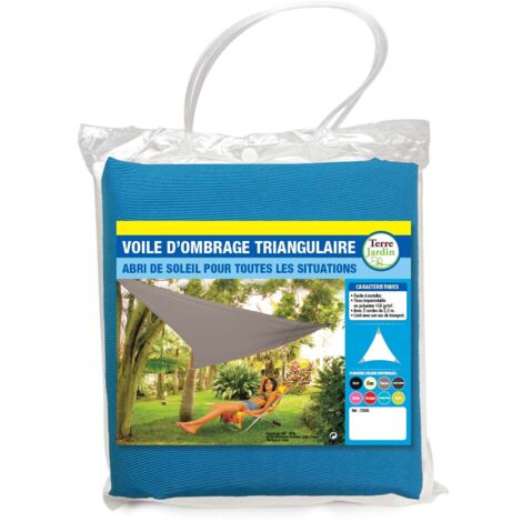 Voile d'ombrage triangulaire - 5 mètres - Turquoise