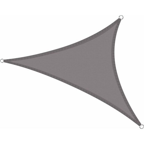 Voile d'ombrage triangulaire 5x5x5m étanche et résistante aux UV, convient aux balcons de terrasse de jardin, gris