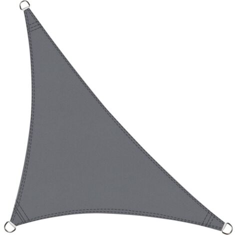 Voile d\'ombrage Triangulaire 5x5x7m Impermable Toile Ombrage UV Protection pour Patio Jardin, Terrasse,Extrieur, Balcon,Couleur Gris