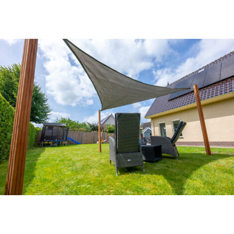 Voile d'ombrage triangulaire 600 cm - 320gr/m2 - Anthracite - Par