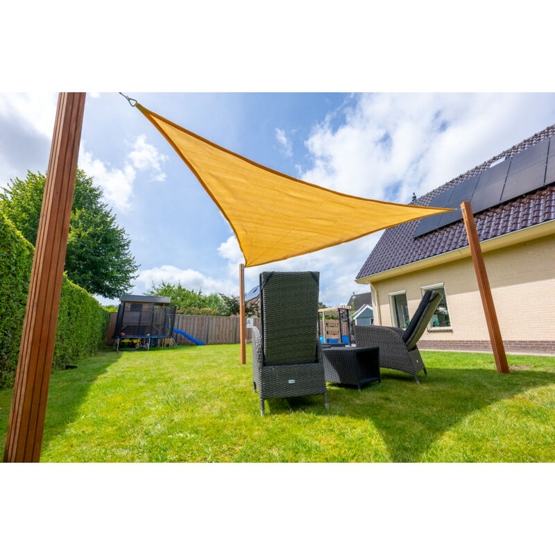 Wovar - Voile d'ombrage triangulaire 600 cm - 320gr/m2 - Sable - Par