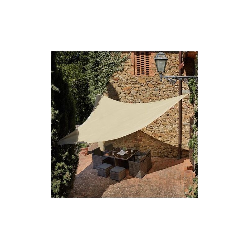 Coloris Cr/ème AXT SHADE Voile dombrage Rectangulaire 3,5 x 4,5m Une Protection des Rayons UV et Mati/ère Traspirante pour Ext/érieur//Terrasse//Jardin