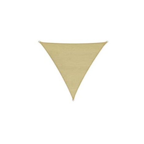 Voile d'Ombrage Triangulaire Beige en HDPE - 3,6x3,6x3,6 m