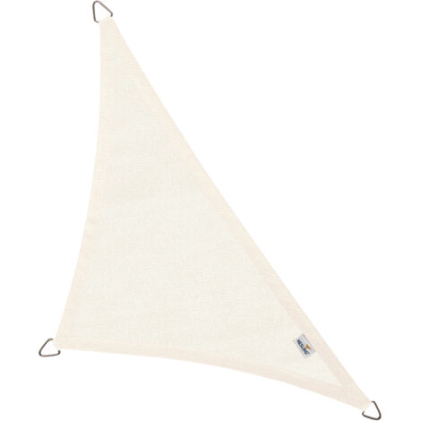 Voile d'ombrage triangulaire Coolfit crème porcelaine 4 x 4 x 5,7 m