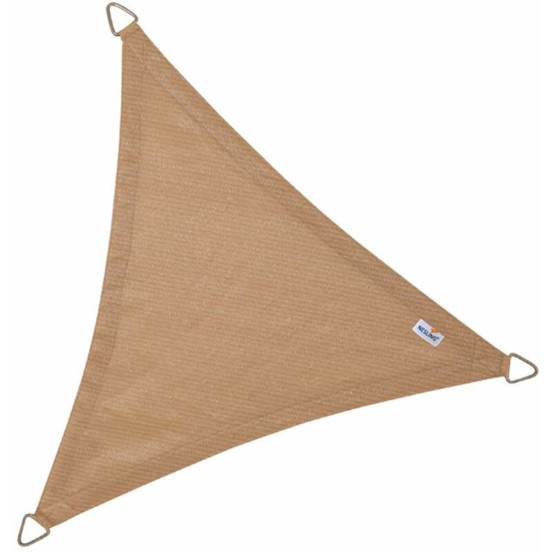 Voile d'ombrage triangulaire Coolfit sable 5 x 5 x 5 m - Sable