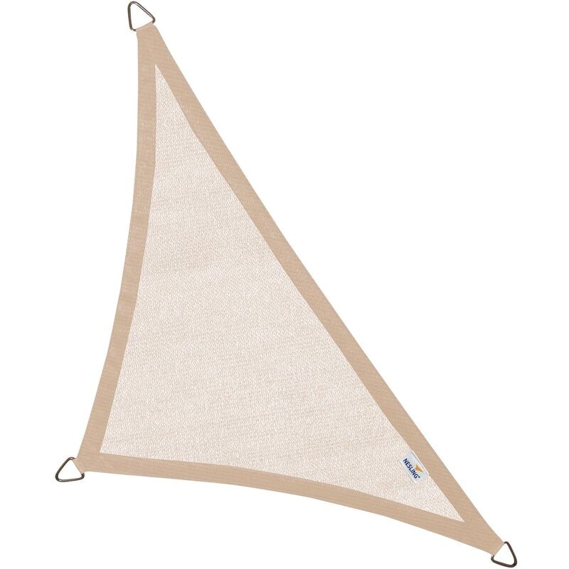 Voile d'ombrage triangulaire Coolfit sable 5 x 5 x 7.1 m - Sable