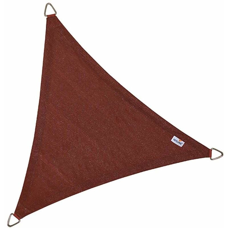 Voile d'ombrage triangulaire Coolfit terracotta 5 x 5 x 5 m - Terracotta