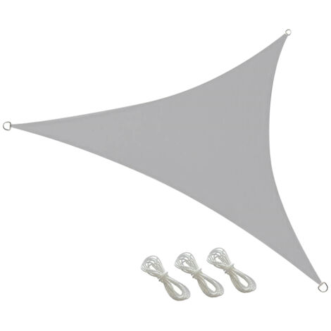 Voile d'ombrage triangulaire de 2 m (6,5 pi) avec protection UV, abri pour plantes de jardin, serre respirante pour terrasse, camping, jardin et piscine.