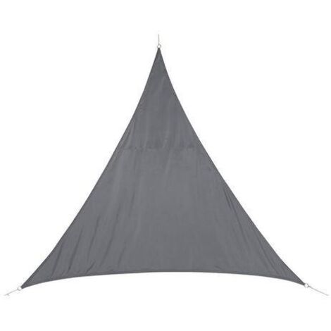 Voile d'ombrage triangulaire en tissu - Gris clair - 3,6 m - Livraison gratuite