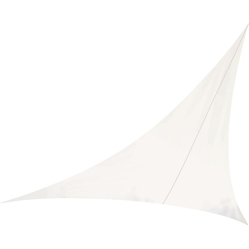 Oviala - Voile d'ombrage triangulaire extensible 3,60 m blanc - Blanc