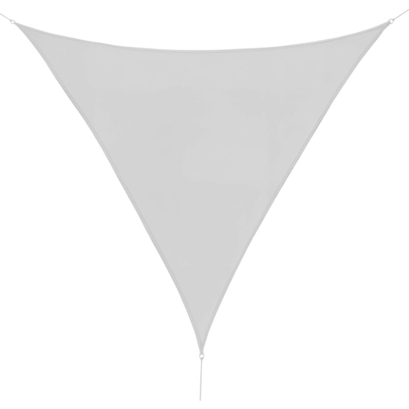 Voile d'ombrage triangulaire grande taille 4 x 4 x 4 m polyester imperméabilisé haute densité 160 g/m² gris
