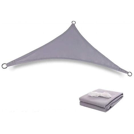 voile D'ombrage Triangulaire Gris 5x5x5m-ombrage Extrieur Cour Jardin Auvent Anti-ultraviolet