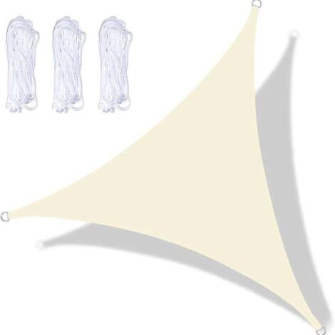 Voile d'ombrage triangulaire imperméable 3x3x3m, toile de protection solaire, kit de fixation résistant à l'eau, pour jardin, piscine, terrasse