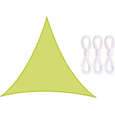 Voile d'ombrage triangulaire imperméable et résistant aux UV pour terrasse, jardin, pelouse, 2 x 2 x 2 m, vert