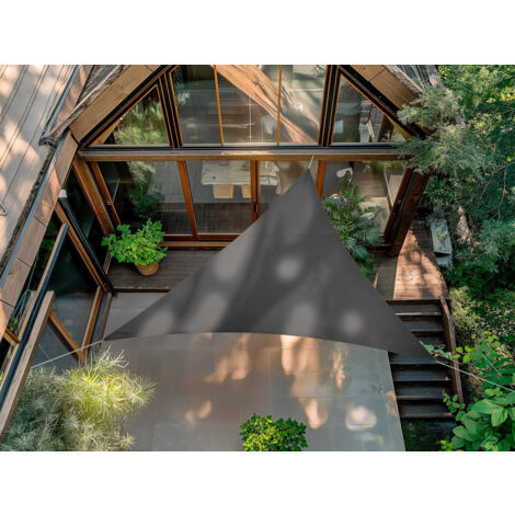 Voile d'ombrage triangulaire RIVAGE Ardoise - 3,60 x 3,60 m - Qualité Premium Jardiline