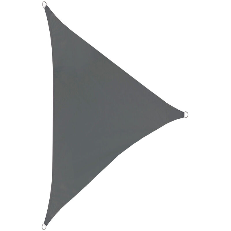 Svita - Voile d'ombrage triangulaire étanche 160g/m² UV50+ protection solaire gris foncé 3x3x4,2m