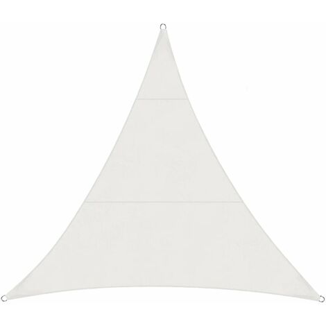 Voile d'ombrage triangulaire,5x5x5m,étanche, anti-ultraviolet,blanc