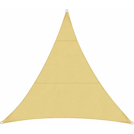 Voile d'ombrage triangulaire,5x5x5m,étanche, anti-ultraviolet,sable