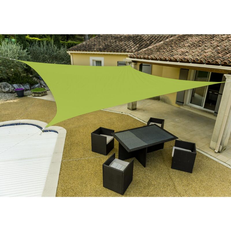 Werka Pro - Voile d'ombrage verte anis rectangulaire 4 x 5 m