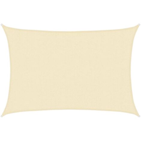 Voile d'ombrage Voile de parasol - 160 g/m² Crème 3x5 m PEHD BV458885 - BonneVie
