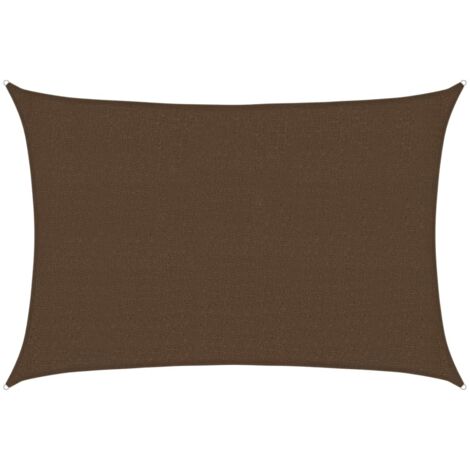 Voile d'ombrage Voile de parasol - 160 g/m² Marron 2,5x4 m PEHD BV686804 - BonneVie