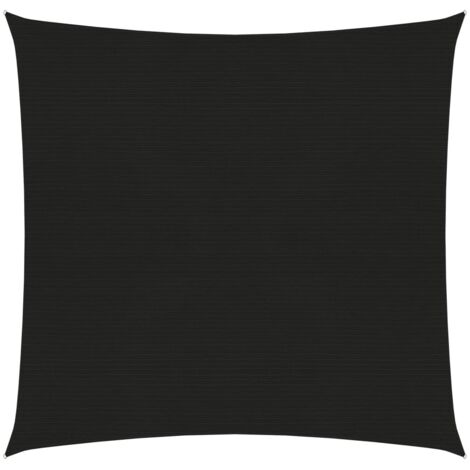 Voile d'ombrage Voile de parasol - 160 g/m² Noir 3,6x3,6 m PEHD BV373611 - BonneVie