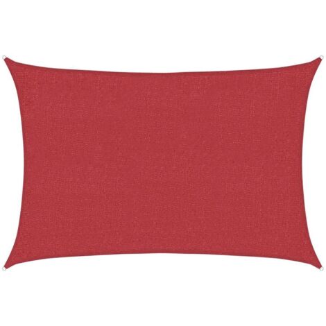 Voile d'ombrage Voile de parasol - 160 g/m² Rouge 3x4,5 m PEHD BV363768 - BonneVie