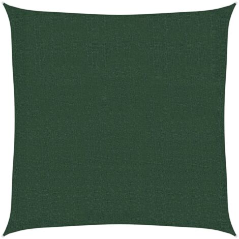 Voile d'ombrage Voile de parasol - 160 g/m² Vert foncé 3,6x3,6 m PEHD BV230320 - BonneVie